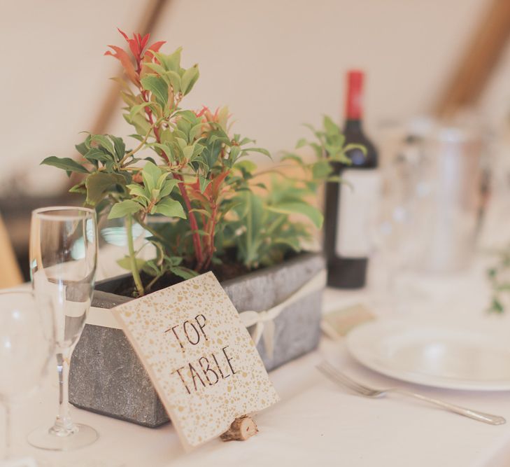 Outdoor Wedding Ceremony With Haybale Seating & Chalkboard Sign