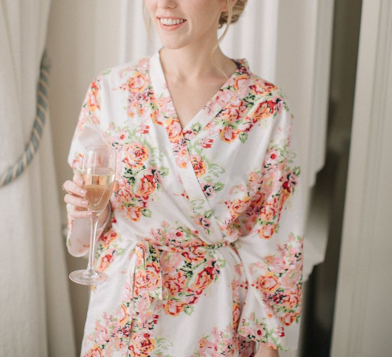 Wedding Morning Bridal Preparations with Matching Robes | Elegant, Pastel Wedding at Hedsor House, Buckinghamshire | M & J Photography | Shoot It Yourself Films