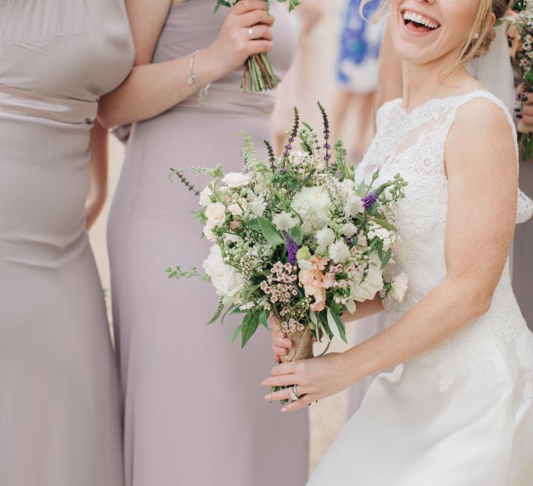 Bridesmaids in Lavender ASOS Dresses | Bride in Pronovias Gown | Elegant, Pastel Wedding at Hedsor House, Buckinghamshire | M & J Photography | Shoot It Yourself Films