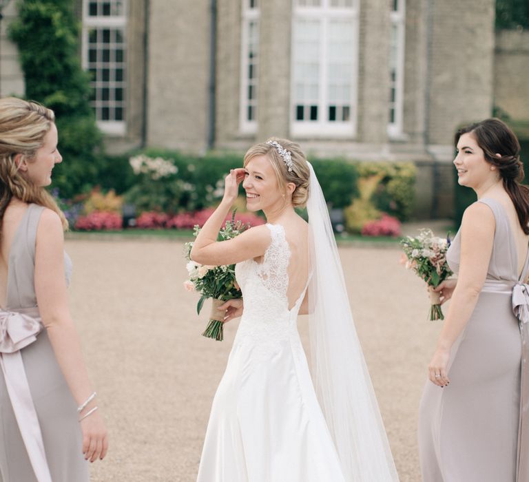 Bridesmaids in Lavender ASOS Dresses | Bride in Pronovias Gown | Elegant, Pastel Wedding at Hedsor House, Buckinghamshire | M & J Photography | Shoot It Yourself Films