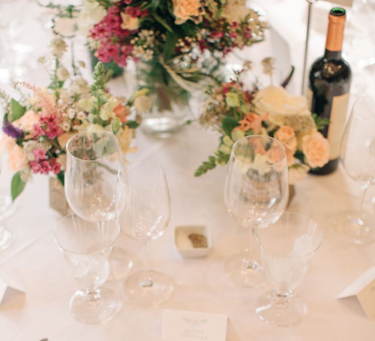 Place Setting | Elegant, Pastel Wedding at Hedsor House, Buckinghamshire | M & J Photography | Shoot It Yourself Films