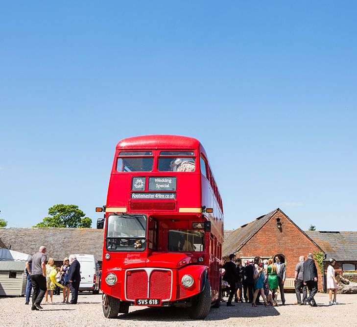 Red London Bus Wedding Transport