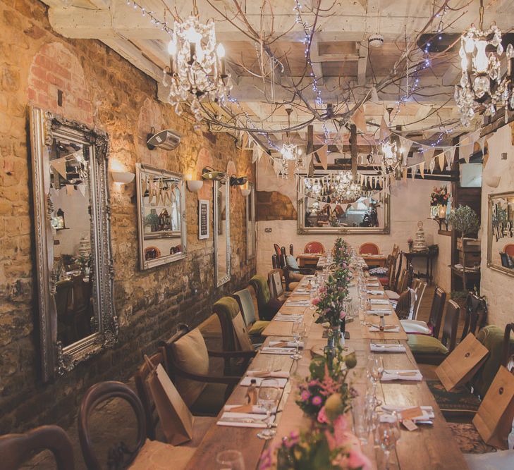 The Althorp Coaching Inn | Rustic Lace, Hessian, Tree Stump DIY Decor