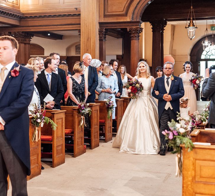 Church Wedding Ceremony | Bride in Sassi Holford Gown | Groom in Neal & Palmer Navy Suit | Classic Wedding at Trafalgar Tavern, Greenwich, London | Ann-Kathrin Koch Photography