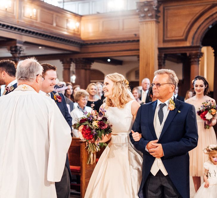 Church Wedding Ceremony | Bride in Sassi Holford Gown | Groom in Neal & Palmer Navy Suit | Classic Wedding at Trafalgar Tavern, Greenwich, London | Ann-Kathrin Koch Photography