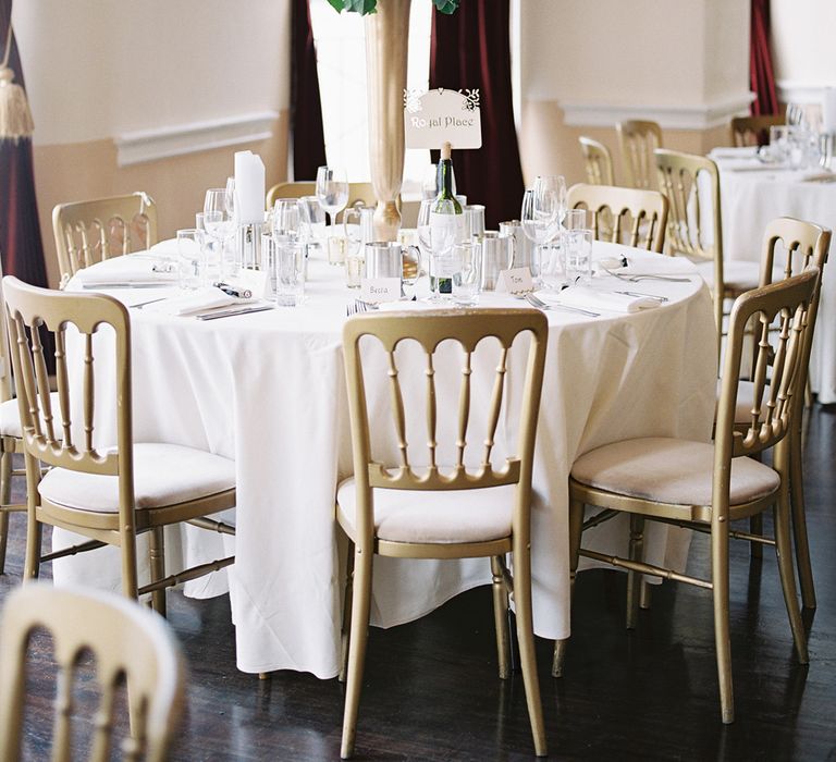 Tall Floral Centrepiece | Classic Wedding at Trafalgar Tavern, Greenwich, London | Ann-Kathrin Koch Photography