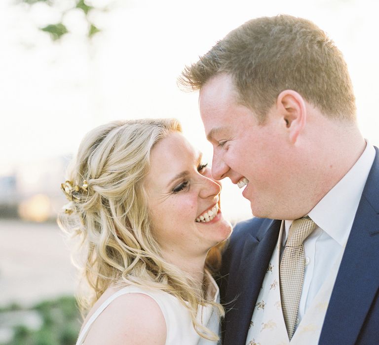 Bride in Sassi Holford Gown | Groom in Neal & Palmer Navy Suit | Classic Wedding at Trafalgar Tavern, Greenwich, London | Ann-Kathrin Koch Photography