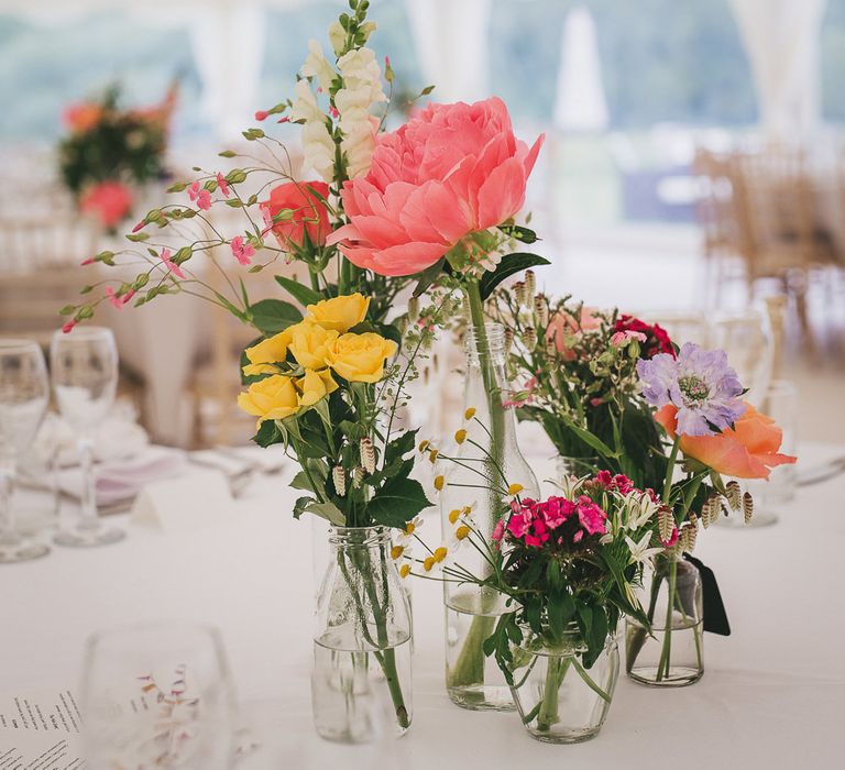 Bright Wild Flower Centrepieces