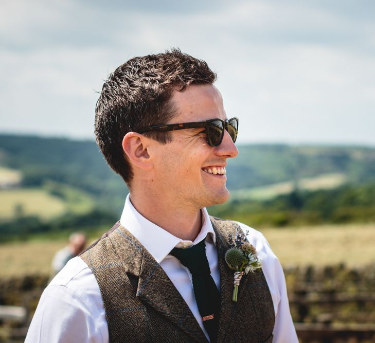 Groom In Tweed Waistcoat