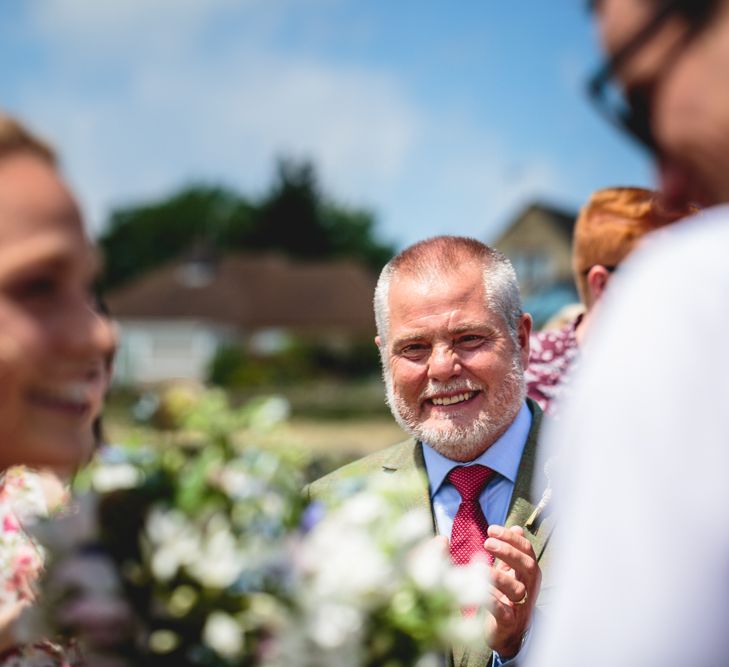 DIY Festival Wedding In Sheffield With Bride In Bespoke Blush Skirt & Sequinned Top With Garden Games & Images From Kate Jackson Photography