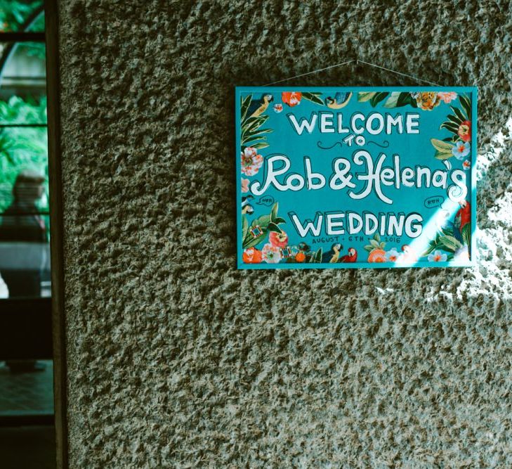 Tropical Wedding Sign