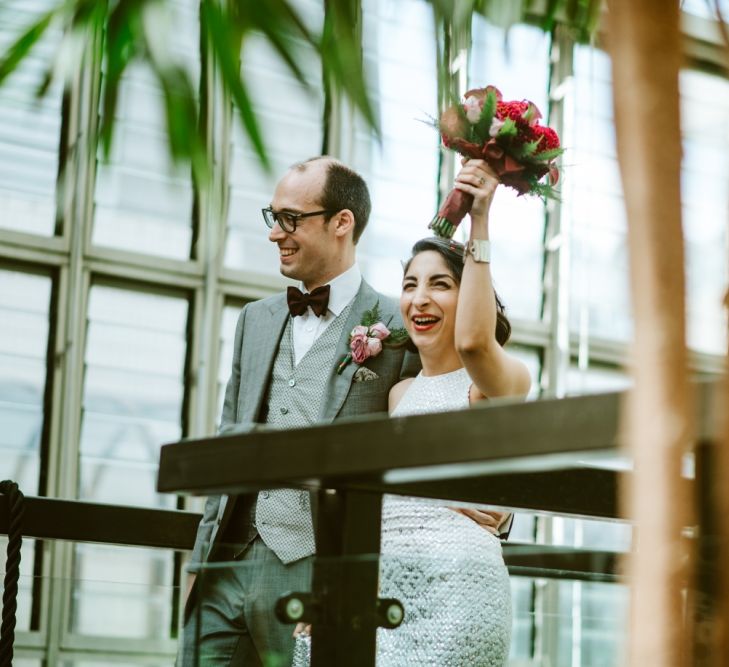 Bride & Groom at the Barbican Conservatory London