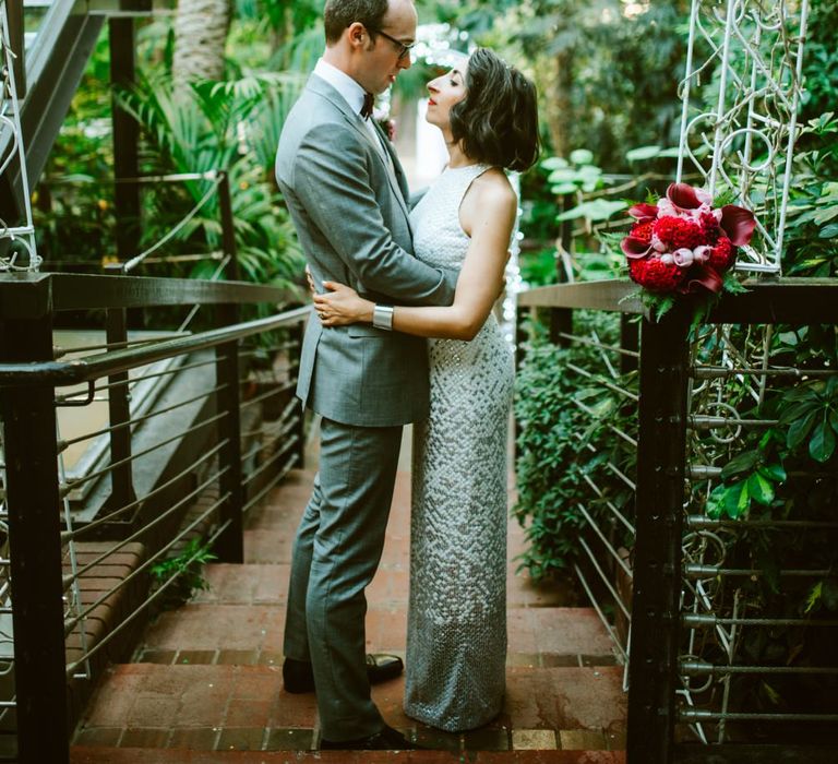 Bride & Groom at the Barbican Conservatory London