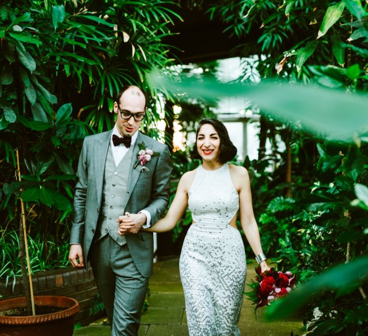 Bride & Groom at the Barbican Conservatory London