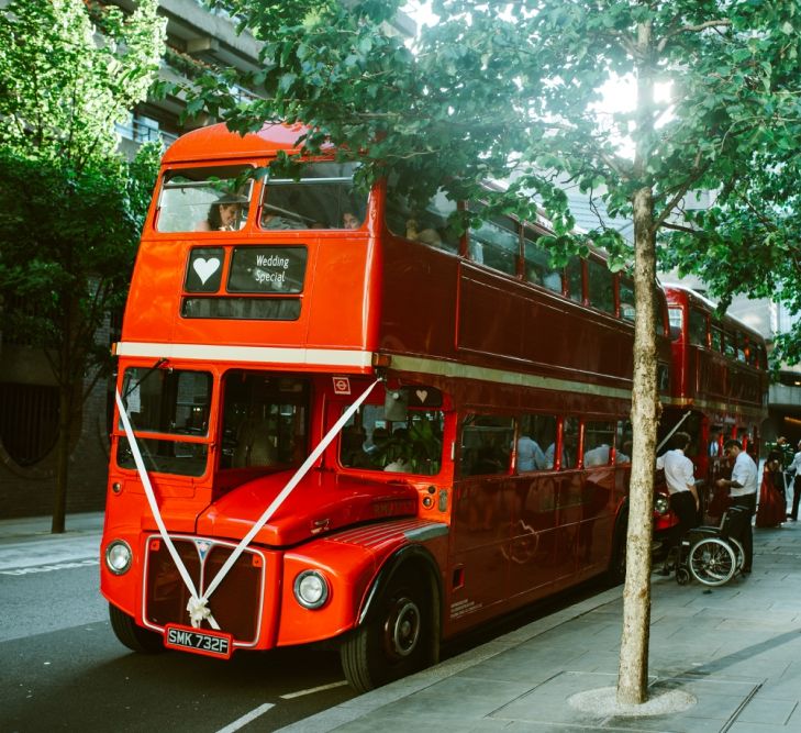 Double Decker Red London Bus Wedding Transport