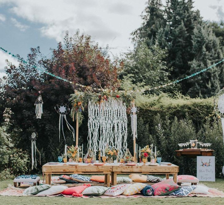 Hen Party Ideas // Bohemian Al Fresco Dinner For Hen Party