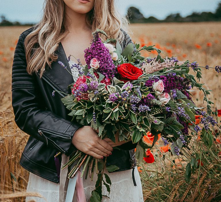 Bride In Leather Jacket