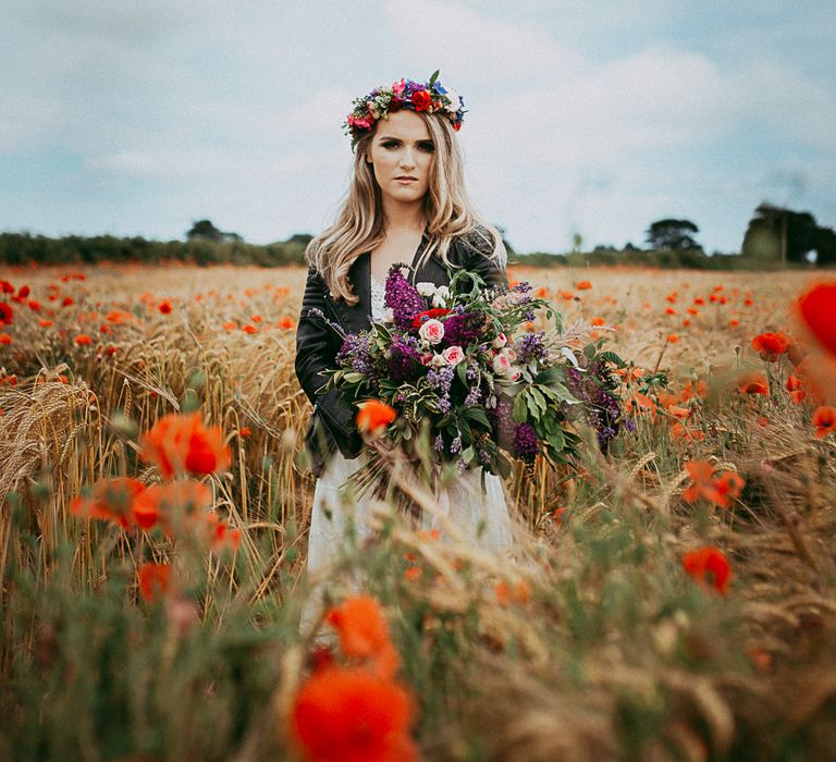 Bride In Leather Jacket