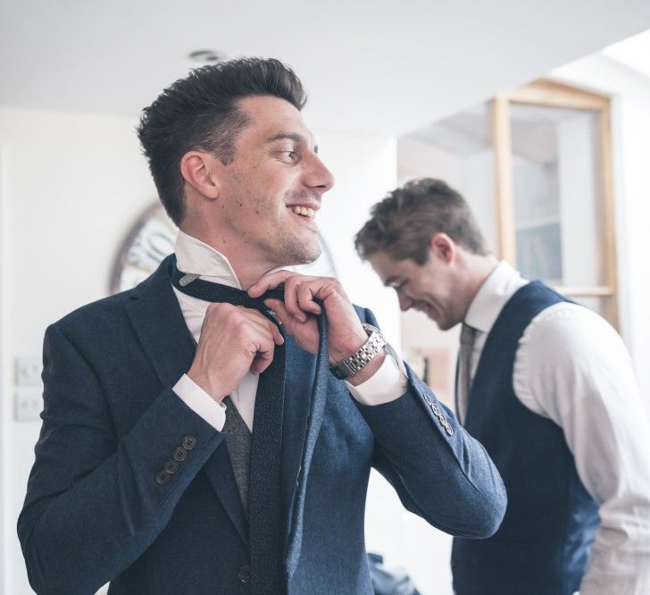 Groom in Limehaus Suit | Classic Wedding at The Mytton & Mermaid, Atcham | Willo Photography