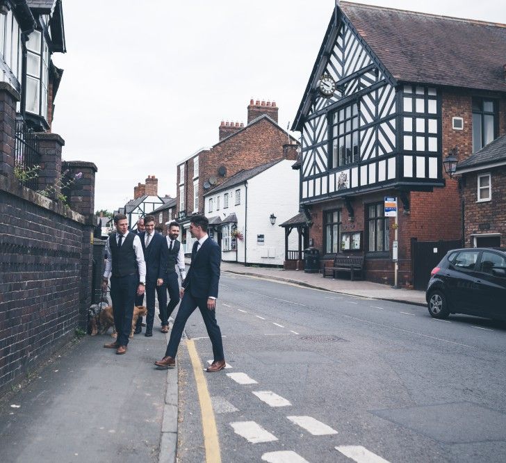 Groomsmen in Limehaus Suit | Classic Wedding at The Mytton & Mermaid, Atcham | Willo Photography