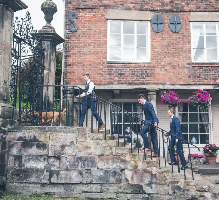 Groomsmen in Limehaus Suit | Classic Wedding at The Mytton & Mermaid, Atcham | Willo Photography