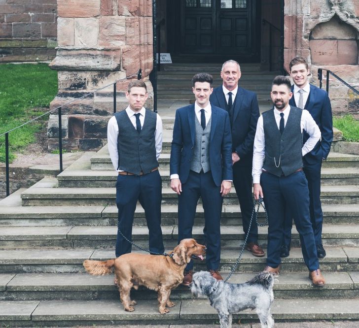 Groomsmen in Limehaus Suit | Classic Wedding at The Mytton & Mermaid, Atcham | Willo Photography