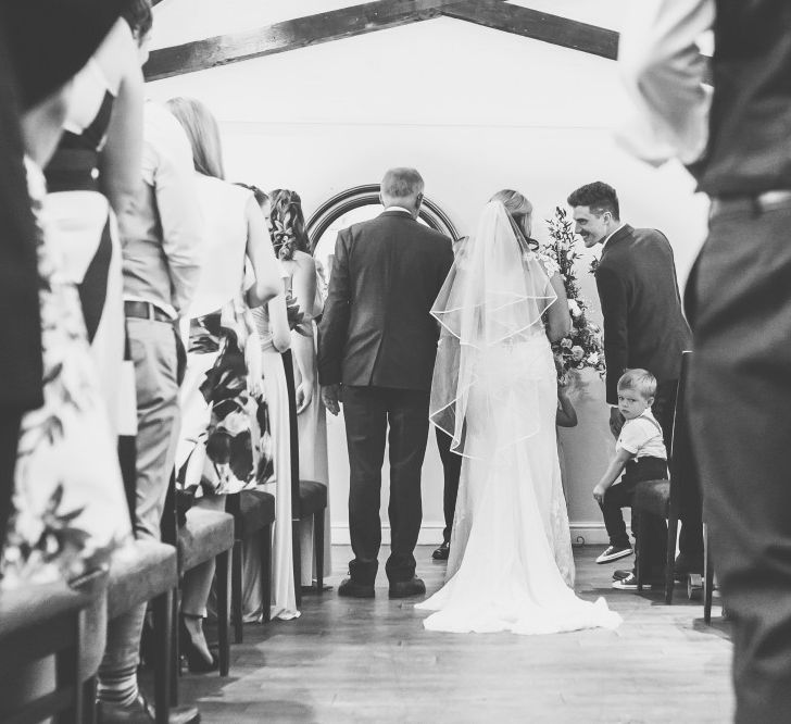 Bride in Lace The Signature Collection Bridal Gown from Wed2b | Father of the Bride in Limehaus Suit | Classic Wedding at The Mytton & Mermaid, Atcham | Willo Photography