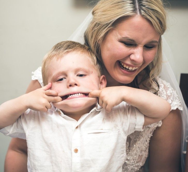 Bride in Lace The Signature Collection Bridal Gown from Wed2b | Son, Page Boy | Classic Wedding at The Mytton & Mermaid, Atcham | Willo Photography