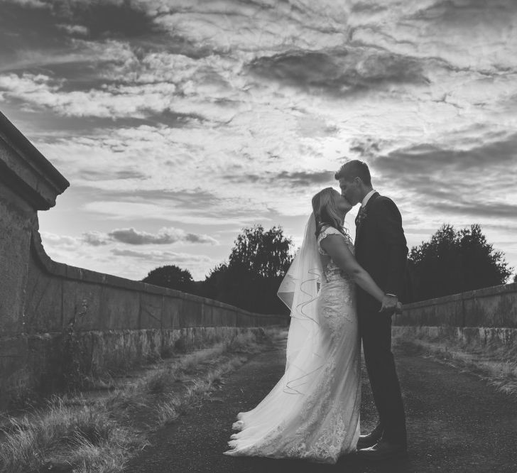 Bride in Lace The Signature Collection Bridal Gown from Wed2b | Groom in Limehaus Suit | Classic Wedding at The Mytton & Mermaid, Atcham | Willo Photography