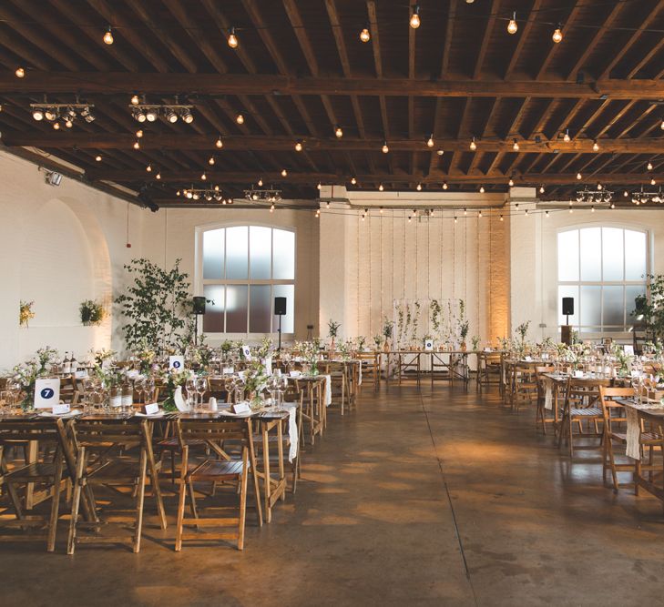 Fabulous London Riverside Venue Chainstore at Trinity Buoy Wharf. Watters Wedding Dress, Images by Kirsty Mackenzie Photography.