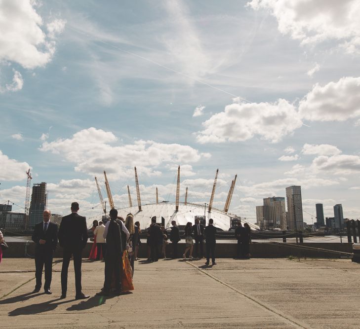 Fabulous London Riverside Venue Chainstore at Trinity Buoy Wharf. Watters Wedding Dress, Images by Kirsty Mackenzie Photography.