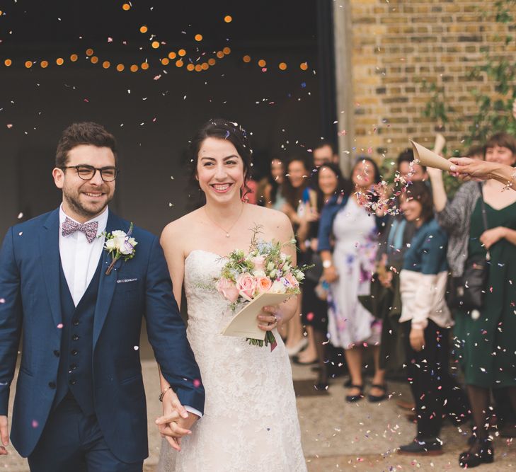 Fabulous London Riverside Venue Chainstore at Trinity Buoy Wharf. Watters Wedding Dress, Images by Kirsty Mackenzie Photography.