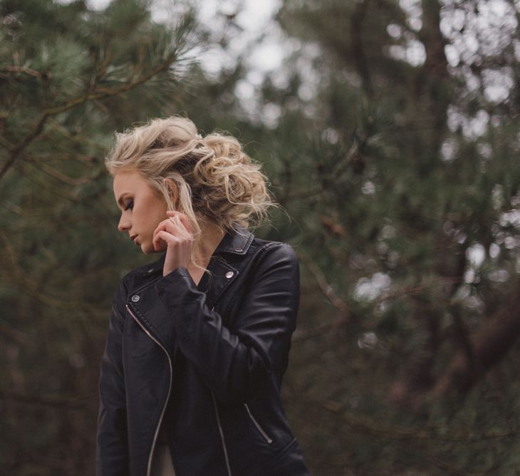 Bride In Leather Jacket