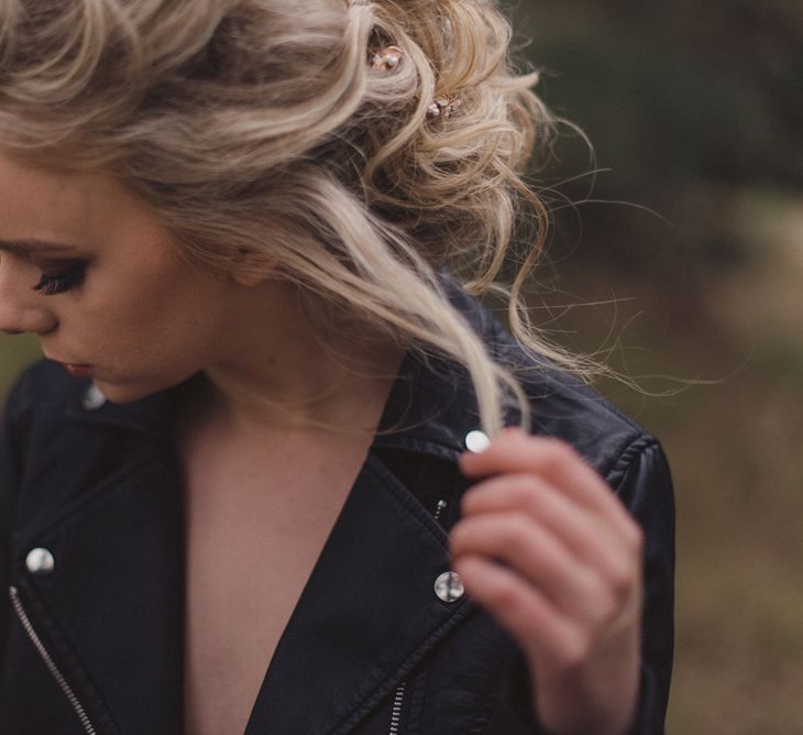 Bride In Leather Jacket