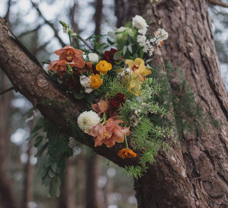 Oversized Wedding Bouquet With Yellow Orchids