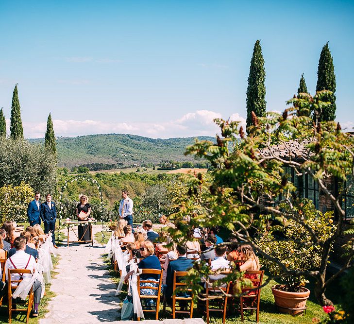 Outdoor Wedding Ceremony | Destination Wedding at Casa Cornacchi in Italy | Albert Palmer Photography