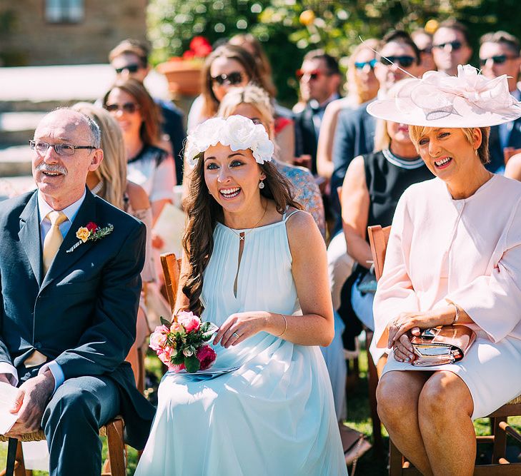 Bridesmaid in Ted Baker Dress | Destination Wedding at Casa Cornacchi in Italy | Albert Palmer Photography