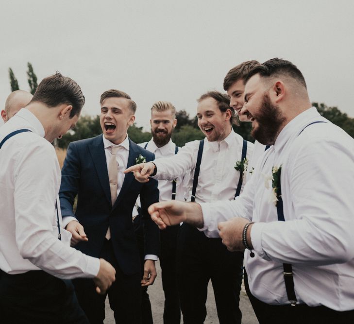 Young & Vibrant Wedding At Wylam Brewery With Bridesmaids In Metallic Satin Jumpsuits & A Tropical Palm Print Theme With Images From Nataly J