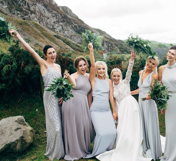 Mis Match Grey Bridesmaid Dresses