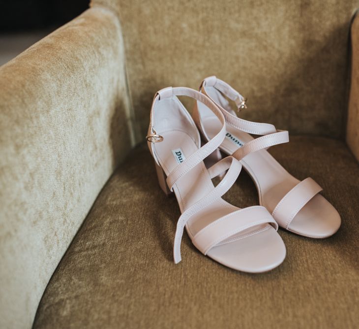 Dune Pale Pink Sandals For Bride