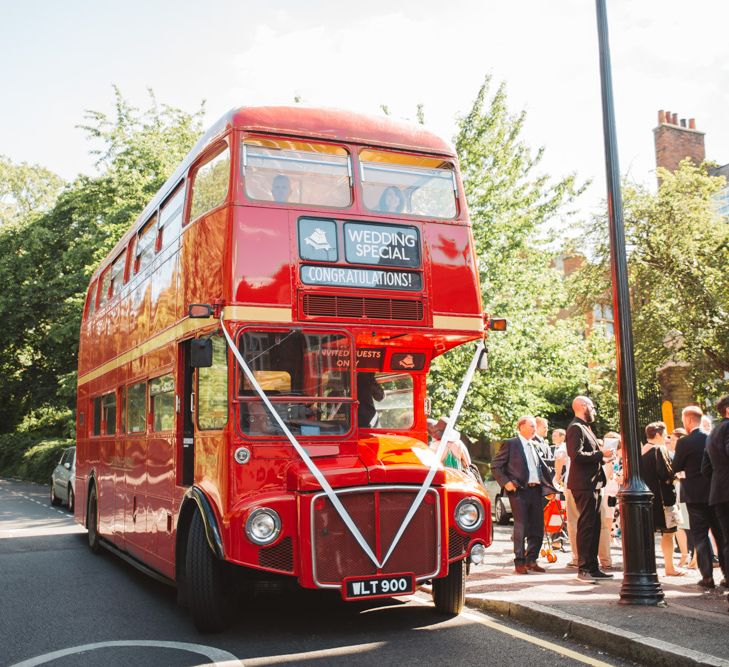 Red London Bus Wedding Transport