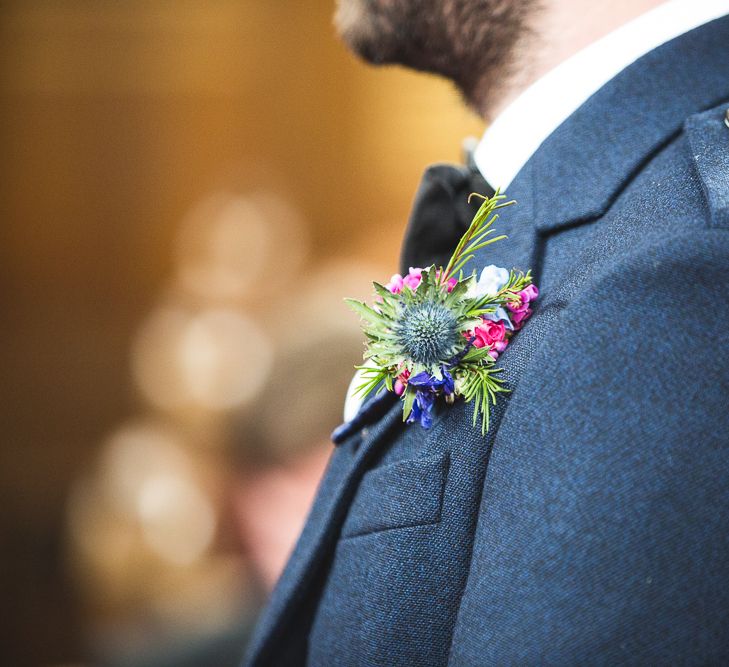 Halfpenny London Bride For An Intimate Wedding At Perseverance Works Shoreditch With Groom & Groomsmen In Kilts And Images From Adam Cherry Photography