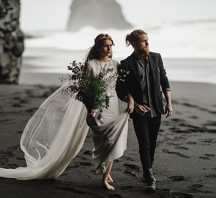 Edgy Icelandic Elopement Planned And Styled By Matthew Oliver Weddings With Charlie Brear Bridalwear And Images From Daniel Colvin Photography