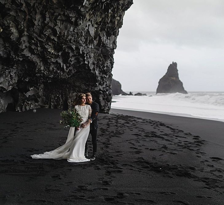 Edgy Icelandic Elopement Planned And Styled By Matthew Oliver Weddings With Charlie Brear Bridalwear And Images From Daniel Colvin Photography