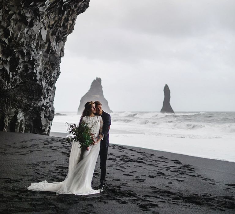 Edgy Icelandic Elopement Planned And Styled By Matthew Oliver Weddings With Charlie Brear Bridalwear And Images From Daniel Colvin Photography