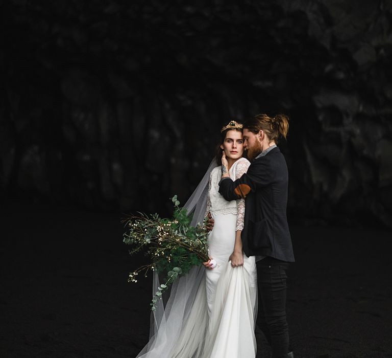 Edgy Icelandic Elopement Planned And Styled By Matthew Oliver Weddings With Charlie Brear Bridalwear And Images From Daniel Colvin Photography