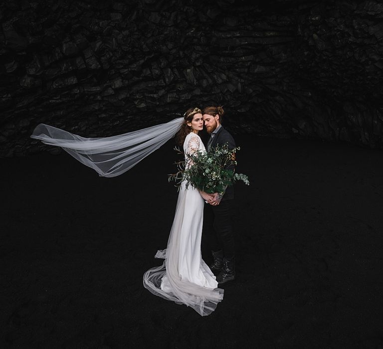 Edgy Icelandic Elopement Planned And Styled By Matthew Oliver Weddings With Charlie Brear Bridalwear And Images From Daniel Colvin Photography