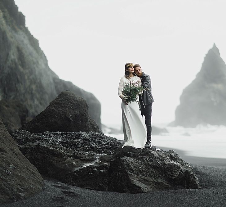 Edgy Icelandic Elopement Planned And Styled By Matthew Oliver Weddings With Charlie Brear Bridalwear And Images From Daniel Colvin Photography