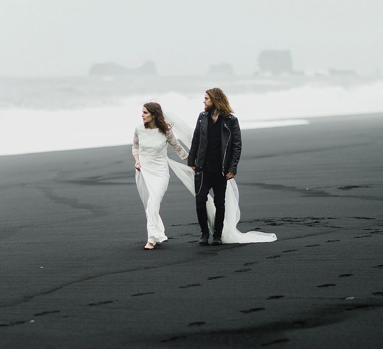 Edgy Icelandic Elopement Planned And Styled By Matthew Oliver Weddings With Charlie Brear Bridalwear And Images From Daniel Colvin Photography