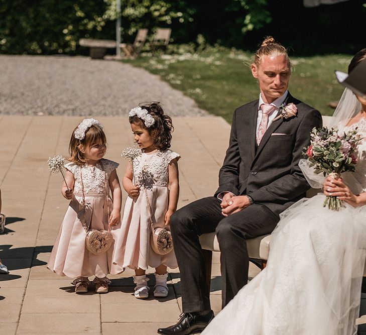 Flower Girls in Pink Monsoon Dresses | Outdoor Wedding at The Haven Hotel in Southern Ireland | Jason Mark Harris Photography